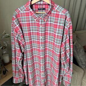 Cremieux Classics Men’s Red/white/blue/green Plaid L/S Button Up Size 3XB